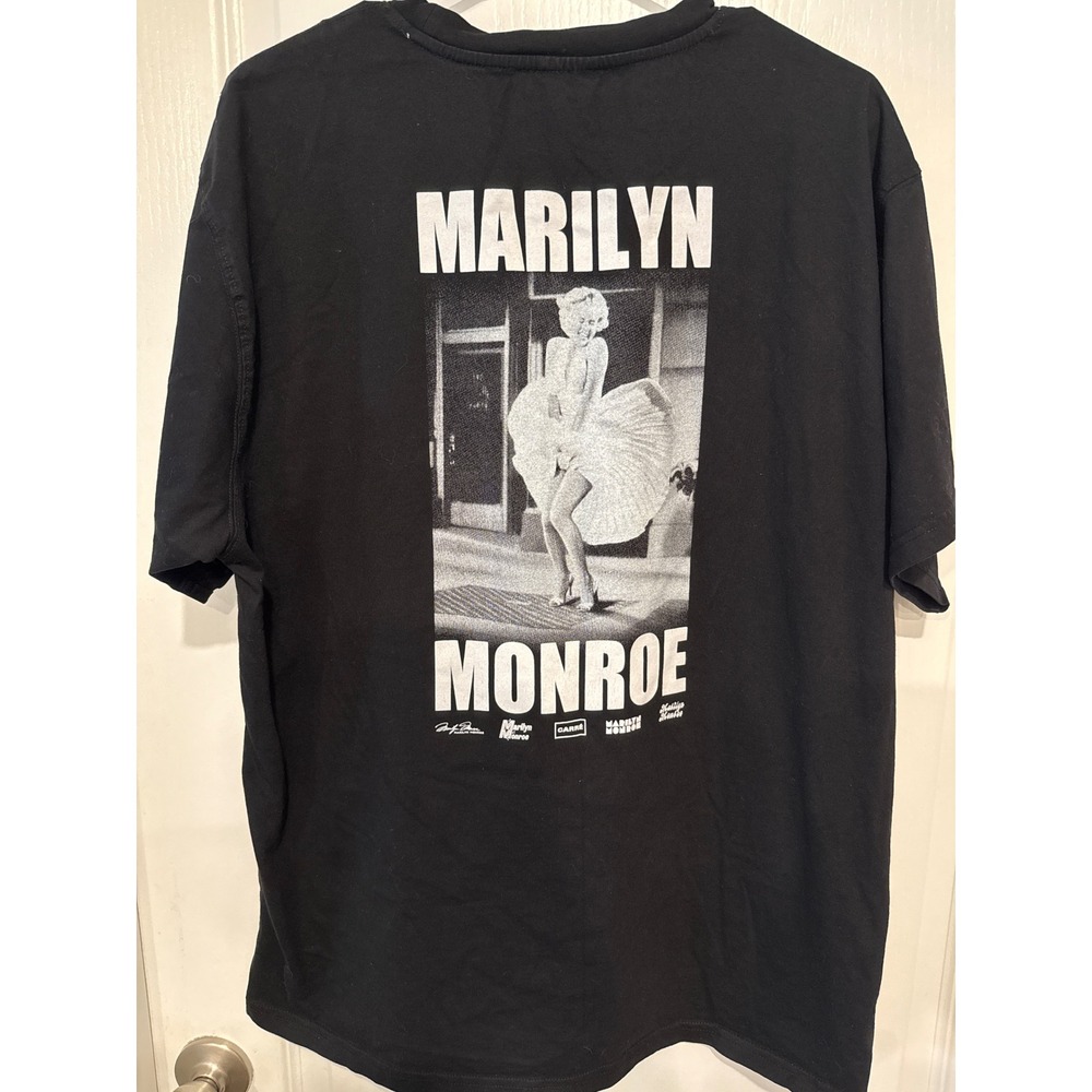 Carre Marilyn Monroe Graphic T-Shirt Mens XL Black Streetwear Iconic Photo Tee